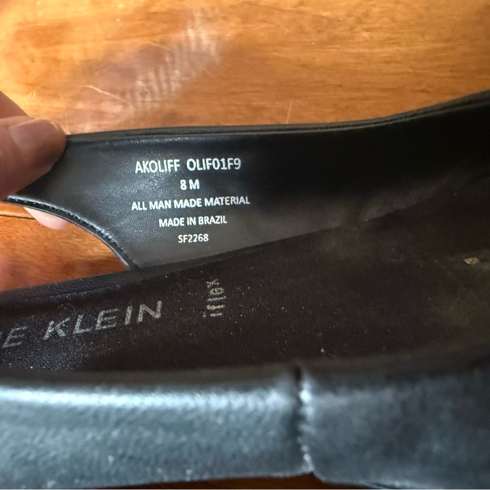 Anne Klein | Women's Black Slingback Flats - Picture 2 of 3